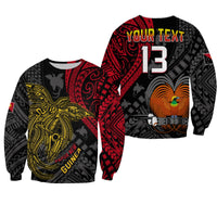 Custom Text and Number Papua New Guinea Sweatshirt Raggiana Birds Of Paradise Happy 47th Independence Day LT13 - Wonder Print Shop