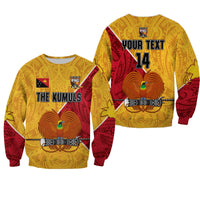 (Custom Text and Number) The Kumuls PNG Sweatshirt Papua New Guinea Polynesian Dynamic Style - Wonder Print Shop