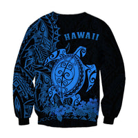 Hawaii Polynesian Sweatshirt Blue Sea Turtles Hawaiian LT13 - Wonder Print Shop