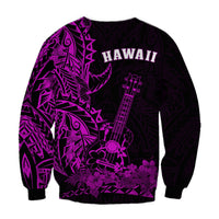 Hawaii Polynesian Sweatshirt Ukulele Purple LT13 - Wonder Print Shop