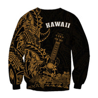 Hawaii Polynesian Sweatshirt Ukulele Gold LT13 - Wonder Print Shop