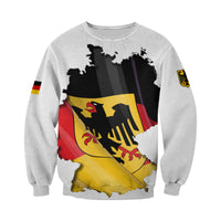 Germany Sweatshirt Grunge Deutschland Map and Coat Of Arms LT13 - Wonder Print Shop
