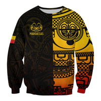 Marquesas Islands Tiki Sweatshirt Gradient Marquesan Tattoo LT13 - Wonder Print Shop