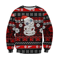 New Zealand Hei Tiki Christmas Sweatshirt Maori Meri Kirihimete LT13 - Wonder Print Shop