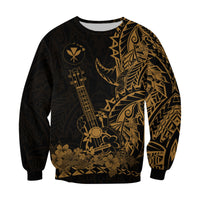 (Custom Personalised) Hawaii Polynesian Sweatshirt Ukulele Gold LT13 - Wonder Print Shop