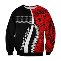 Marshall Islands Sweatshirt Simple Pattern Version Red LT13 - Wonder Print Shop