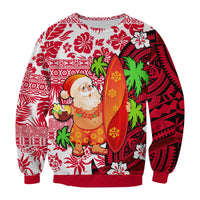 (Custom Personalised) Mele Kalikimaka Sweatshirt Christmas Hawaii with Santa Claus LT13 - Wonder Print Shop