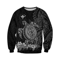 Hawaii Polynesian Sweatshirt Gray Sea Turtles Hawaiian LT13 - Wonder Print Shop