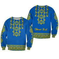 (Custom Personalised) Ukraine Sweatshirt Yellow Ukrainian Folk - Wonder Print Shop