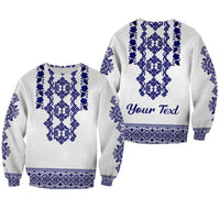 (Custom Personalised) Ukraine Sweatshirt Navy Ukrainian Folk - Wonder Print Shop