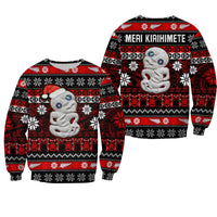 New Zealand Hei Tiki Christmas Sweatshirt Maori Meri Kirihimete LT13 - Wonder Print Shop