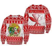 Custom Personalised Hawaii Christmas Sweatshirt Kanaka Polynesian Santa Claus Mele Kalikimaka - Wonder Print Shop