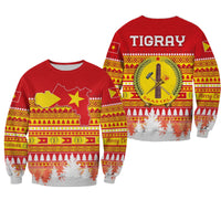Tigray Sweatshirt Merry Christmas Mix African Pattern LT13 - Wonder Print Shop