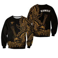 Hawaii Polynesian Sweatshirt Ukulele Gold LT13 - Wonder Print Shop