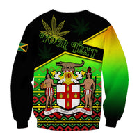 (Custom Personalised) Jamaica Lion Sweatshirt Jamaican Pattern Version Reggae Colors LT13 - Wonder Print Shop