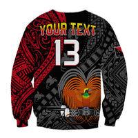 Custom Text and Number Papua New Guinea Sweatshirt Raggiana Birds Of Paradise Happy 47th Independence Day LT13 - Wonder Print Shop