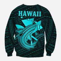 Custom Personalised Hawaii Sweatshirt Kakau Kanaka Maoli Combine Polynesian Shark Ver.04 - Wonder Print Shop
