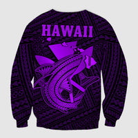 Custom Personalised Hawaii Sweatshirt Kakau Kanaka Maoli Combine Polynesian Shark Ver.05 - Wonder Print Shop