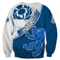 Scotland Rugby Sweatshirt Scottish Coat Of Arms Mix Thistle Newest Version - Wonder Print Shop