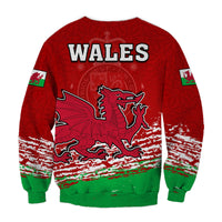(Custom Personalised) Wales Football 2022 Sweatshirt Come On CYMRU The Red Wall LT13 - Wonder Print Shop