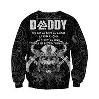 (Custom Personalised) Viking Dad Sweatshirt Odin Runes Fathers Day LT13 - Wonder Print Shop
