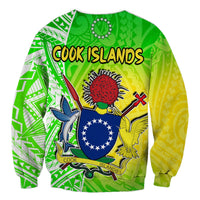Happy Mangaia Gospel Day Sweatshirt Cook Islands Coat of Arms Polynesian Pattern - Wonder Print Shop