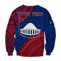 Custom Personalised F.A.S.T Samoa Sweatshirt Samoan Coat Of Arms Polynesian Pattern - Wonder Print Shop