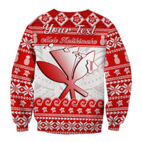 Custom Personalised Hawaii Christmas Sweatshirt Kanaka Polynesian Santa Claus Mele Kalikimaka - Wonder Print Shop