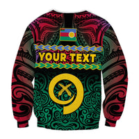 Custom Personalised Shefa Province Sweatshirt Vanuatu Pig Tusk Polynesian Flag Style - Wonder Print Shop