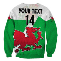 (Custom Text And Number) Wales Football Sweatshirt Come On Welsh Dragons With Celtic Knot Pattern - Wonder Print Shop