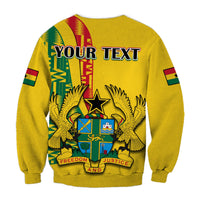 Ghana Sweatshirt Ghanan Coat Of Arms Mix Kente Pattern - Wonder Print Shop