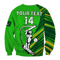 (Custom Text And Number) Pakistan Cricket Sweatshirt Go Shaheens Simple Style - Wonder Print Shop