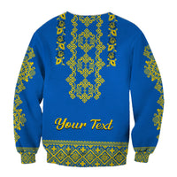 (Custom Personalised) Ukraine Sweatshirt Yellow Ukrainian Folk - Wonder Print Shop