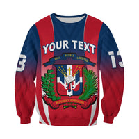 (Custom Text and Number) Dominican Republic Sweatshirt Dominicana Style Sporty LT13 - Wonder Print Shop