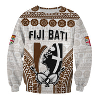 Custom Text and Number Fiji Rugby Bati Sweatshirt Proud Tapa Pattern LT13 - Wonder Print Shop