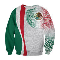 Custom Personalised Mexico Sweatshirt Mexican Eagles Aztec Pattern LT13 - Wonder Print Shop