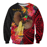 Custom Personalised Papua New Guinea Sweatshirt Bird of Paradise LT13 - Wonder Print Shop