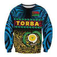 Torba Province Sweatshirt Vanuatu Pig Tusk Polynesian Flag Style - Wonder Print Shop