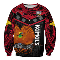 Papua New Guinea Rugby Sweatshirt PNG Kumuls Bird Of Paradise Black - Wonder Print Shop