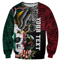 (Custom Personalised) Mexico Sweatshirt Mexican Skull Eagle With Angry Snake - Wonder Print Shop