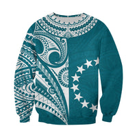 Cook Islands Tatau Sweatshirt Symbolize Passion Stars Version Blue LT13 - Wonder Print Shop