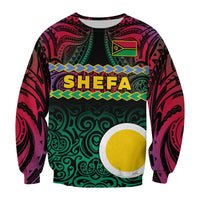 Custom Personalised Shefa Province Sweatshirt Vanuatu Pig Tusk Polynesian Flag Style - Wonder Print Shop