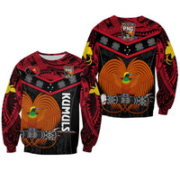 Papua New Guinea Rugby Sweatshirt PNG Kumuls Bird Of Paradise Black - Wonder Print Shop