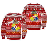 Tonga Kilisimasi Fiefia Sweatshirt Merry Christmas with Tongan Pattern LT13 - Wonder Print Shop