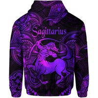 Sagittarius Zodiac Polynesian Hoodie Unique Style Purple LT8 - Wonder Print Shop