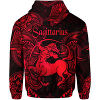 Sagittarius Zodiac Polynesian Hoodie Unique Style Red LT8 - Wonder Print Shop
