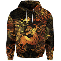 Sagittarius Zodiac Polynesian Hoodie Unique Style Gold LT8 - Wonder Print Shop
