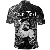Custom Sagittarius Zodiac Polynesian Polo Shirt Unique Style Black LT8 - Wonder Print Shop