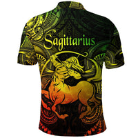 Sagittarius Zodiac Polynesian Polo Shirt Unique Style Reggae LT8 - Wonder Print Shop