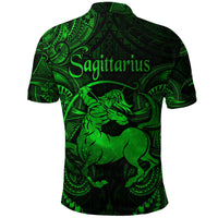 Sagittarius Zodiac Polynesian Polo Shirt Unique Style Green LT8 - Wonder Print Shop